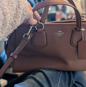 Coach Nolita Satchel Dark Brown Pebbled Leather With Crossbody NWOT